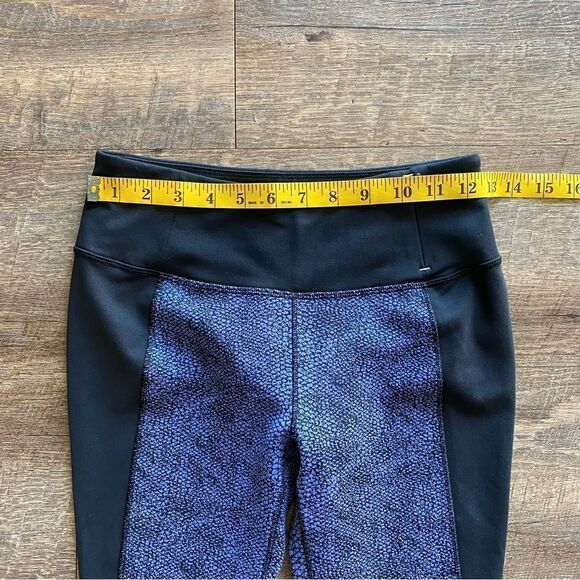 Calia Carried Underwood Leggings Blue Black Jacquard Mesh Workout Gym - Picture 9 of 12